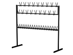 Вешалка напольная двухъярусная 36 крючков 936 металлическая (черная)