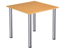 Стол обеденный квадратный школьный четырехместный на хромированных ножках 6 г/р СТЛн4.6