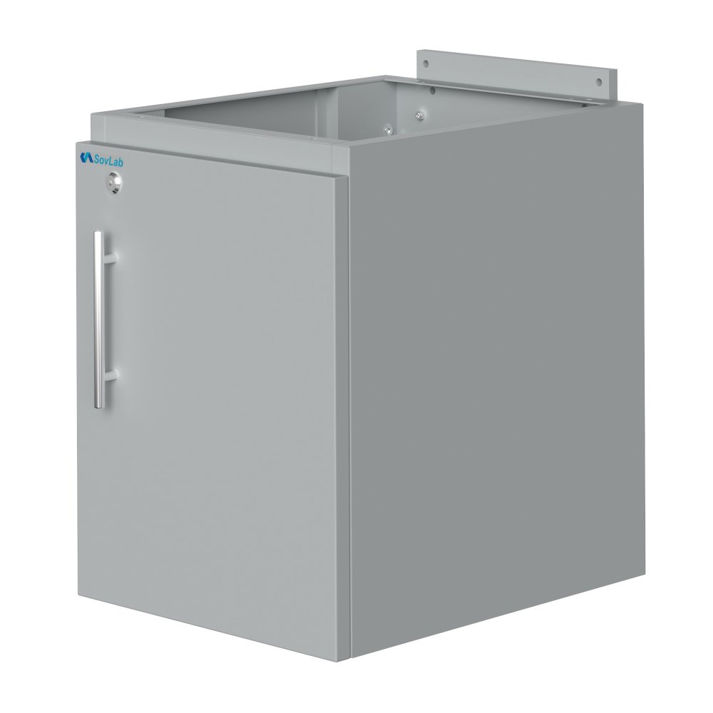 Тумба подвесная металлическая низкая с дверью Mod. 400-ТДМн правая