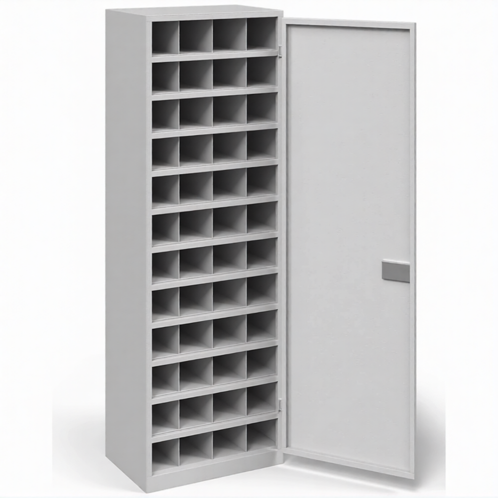 Шкаф для 48 противогазов ХПГ-48-600, с дверью (1800x600x400)