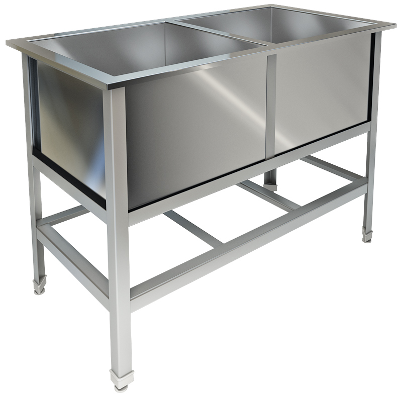 Ванна моечная двухсекционная  ВМ 21/600 краш