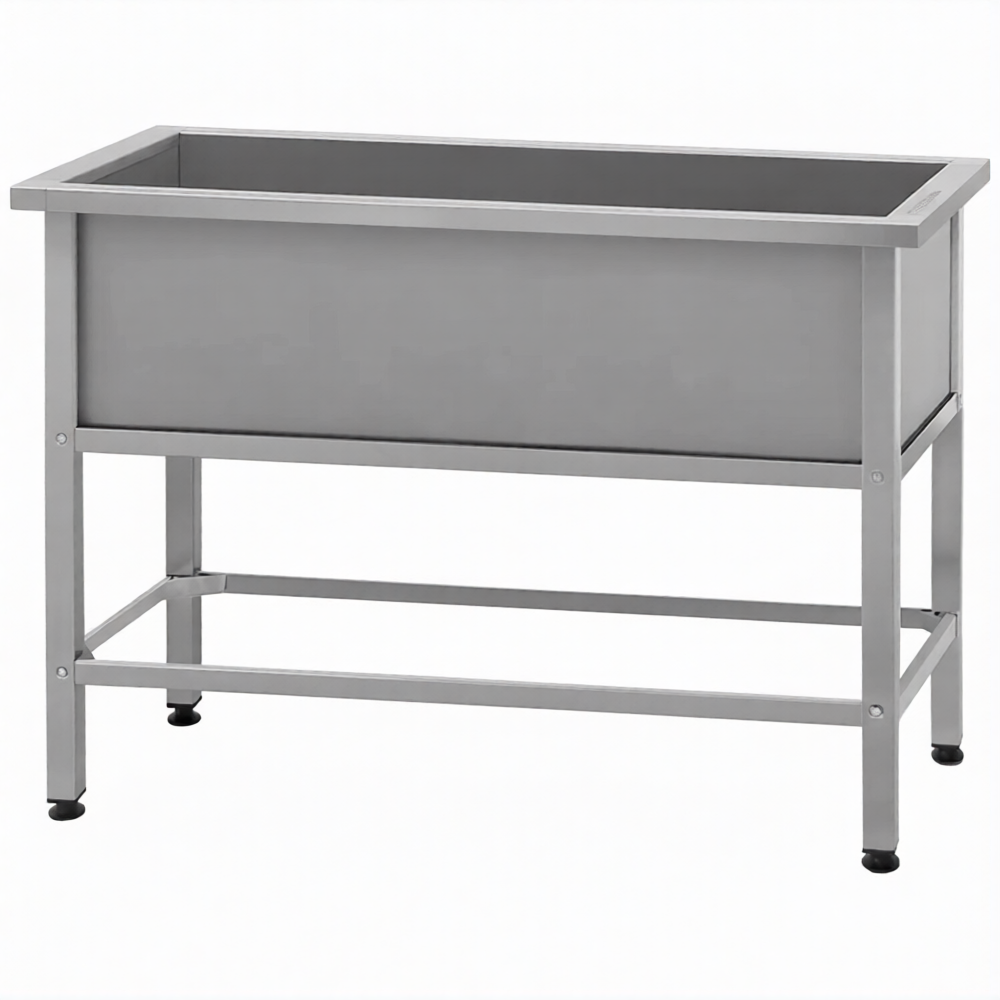 Ванна моечная ВМСн 1010 (860х1010х530)  1 м/о 350х910х430 (ножка проф., тр. 40х40)