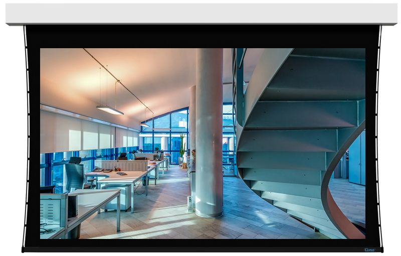 Экран настенный с электроприводом Stewart Cima BC 135"  168x300 16:9 Tiburon G4 Gray(0.8) дроп.30 см STI