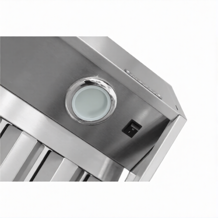 Зонт приточно-вытяжной полуоткрытый ЗППб 400х600х1000 «Base» пристенный (к-т светильников)