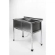 Ванна моечная двухсекционная с бортом ВМС-2/6-Б-ЭЦ