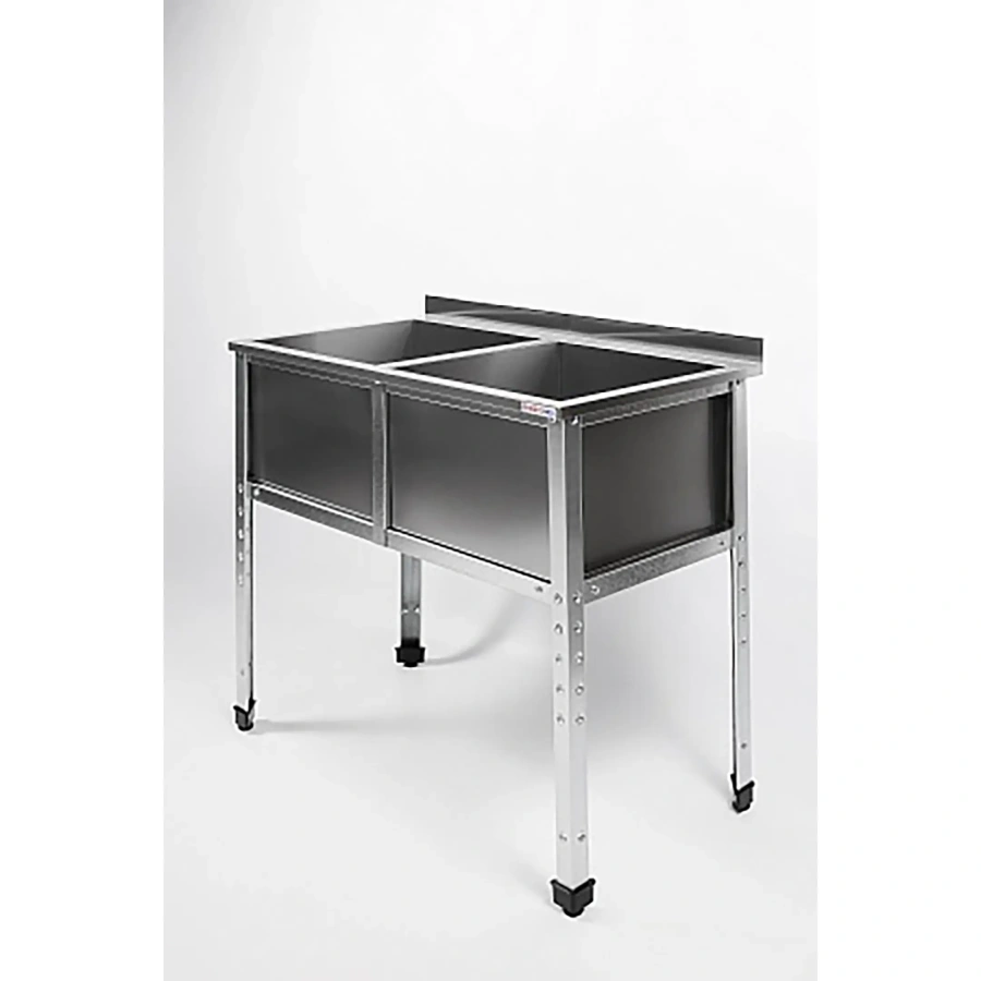 Ванна моечная двухсекционная с бортом ВМС-2/6-Б-ЭЦ