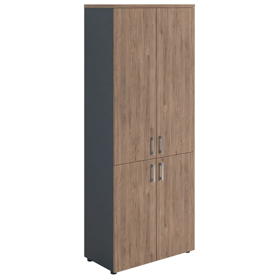 Шкаф NW 2080/4 закрытый темный орех/антрацит