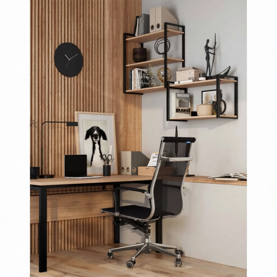 Стол для переговоров NT 120х144 вяз натуральный/антрацит