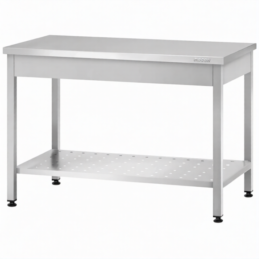 Стол производственный СПРп - 860х1200х800 «Profi Inox» (полка перфорация)