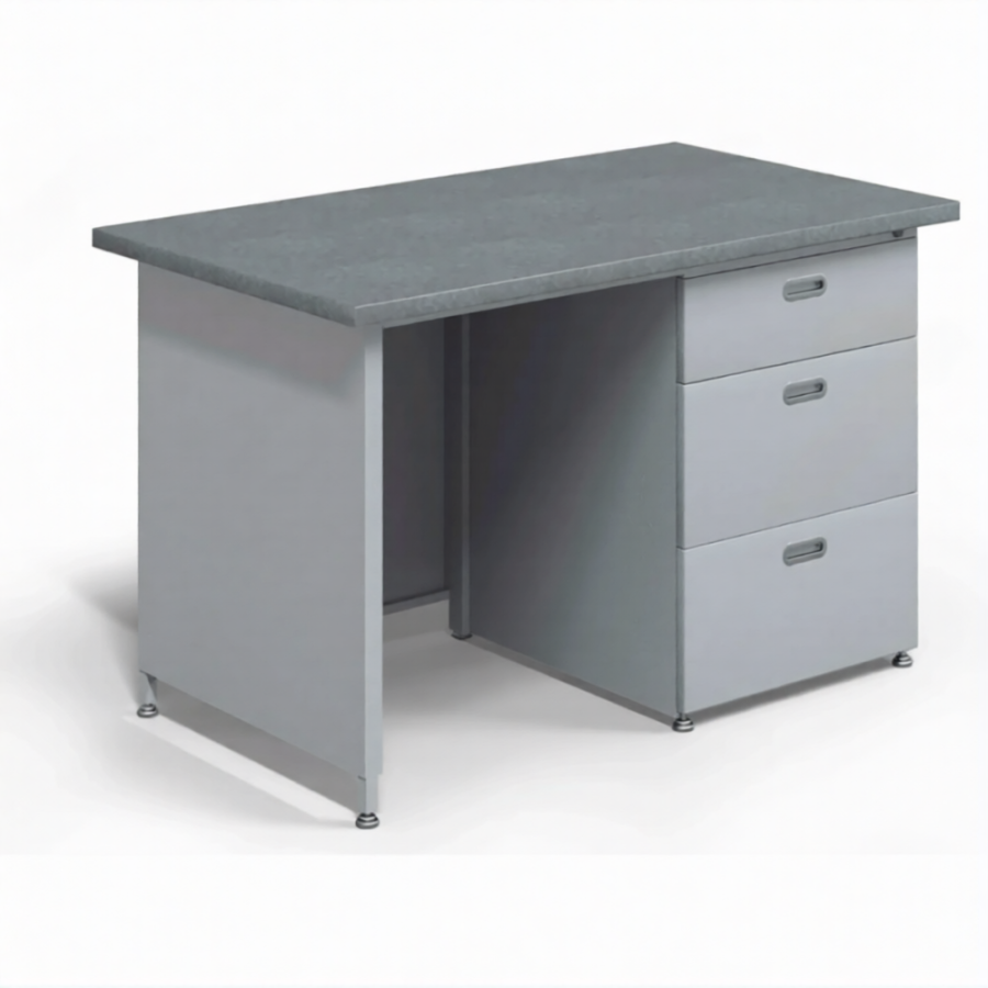 Стол офисный металлический 740х1200х700 с тумбой