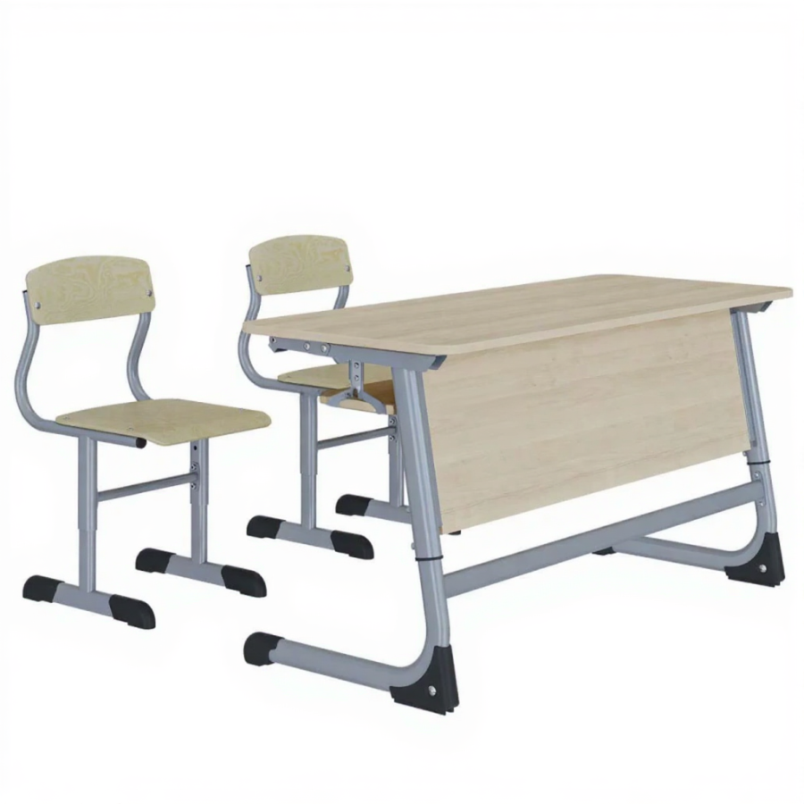 Парта 2М Smart с полкой (ЛДСП)