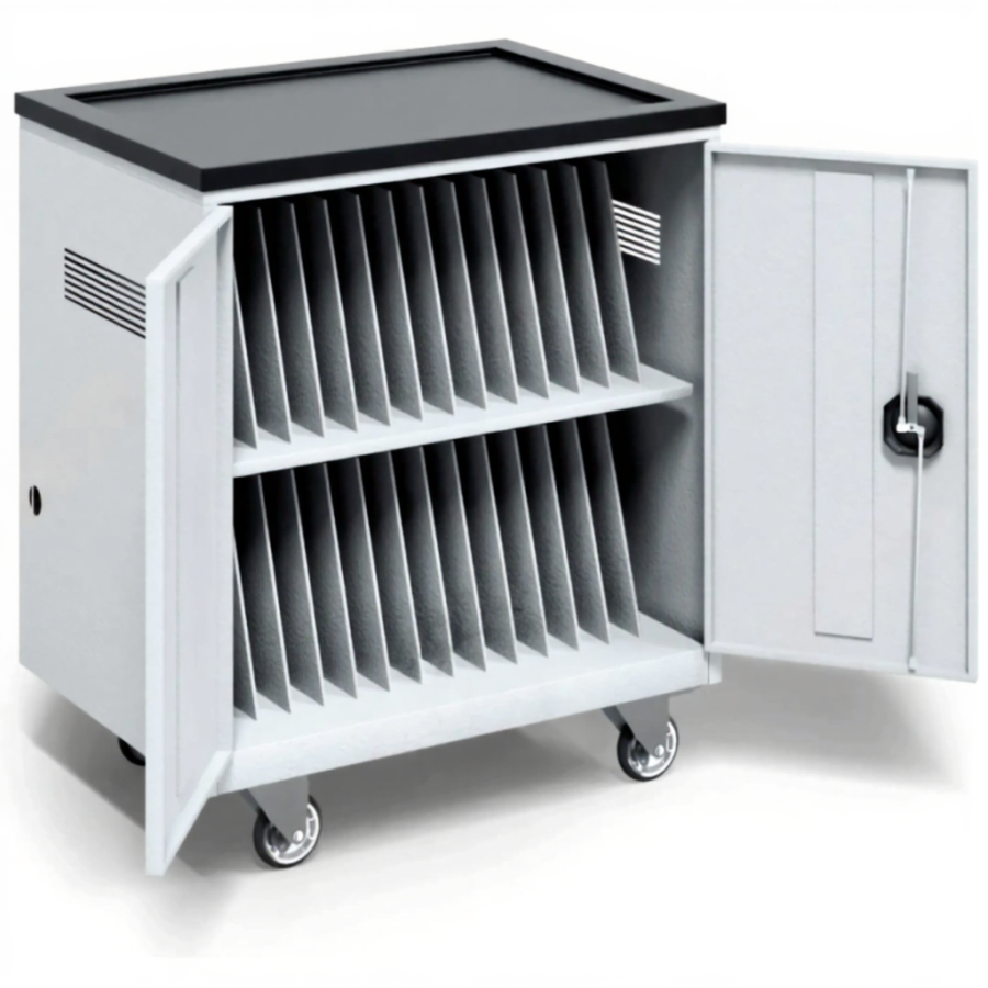 Тележка для хранения и зарядки 30 ноутбуков (15,6 дюймов) с электросхемой