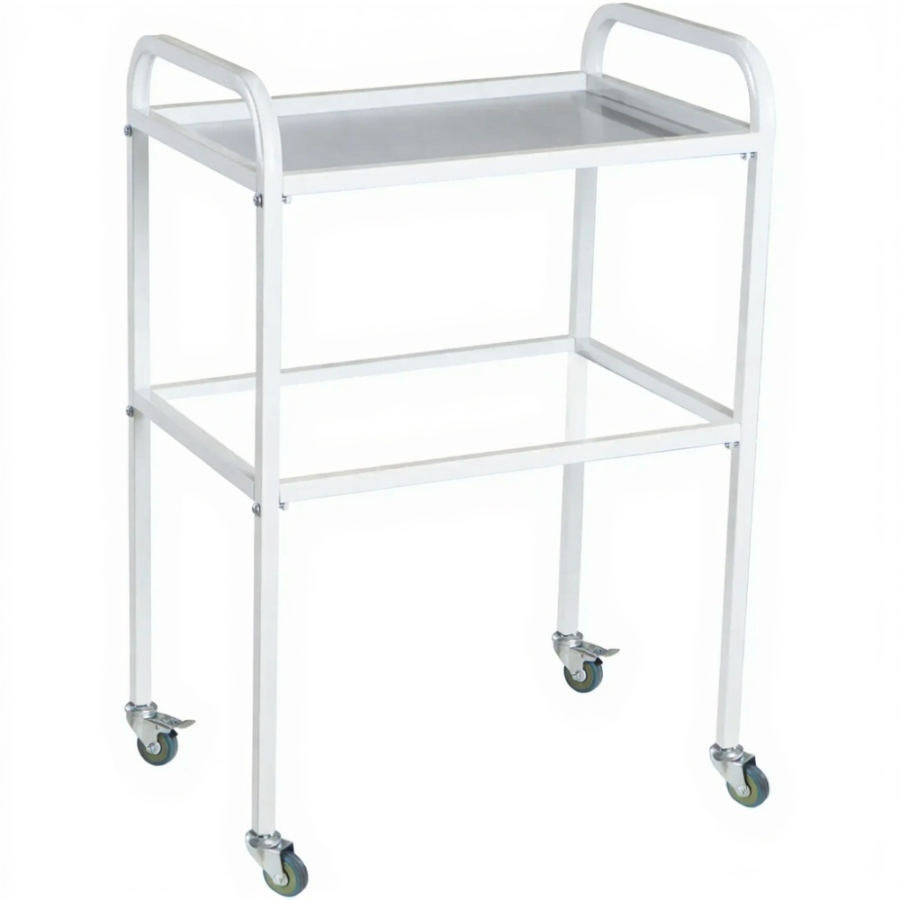 Стол медицинский инструментальный СМИ-02 (полки нерж., колёса пластик)