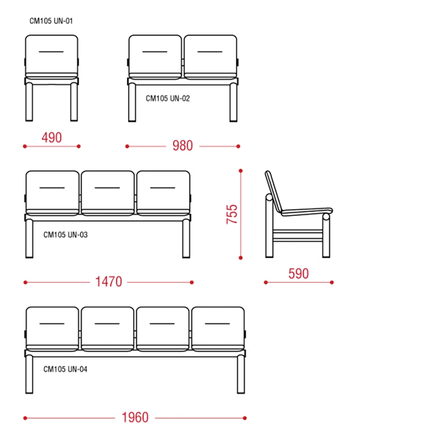 Многоместная секция Троя (модель СМ105UN)