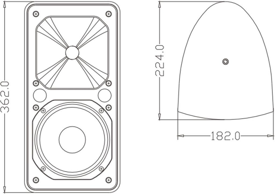 2-полосная акустическая система FDB ES106WT (цвет белый)