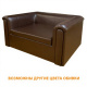 Диван двухместный ДО-15/2 (кожзам Эконом коричневый)