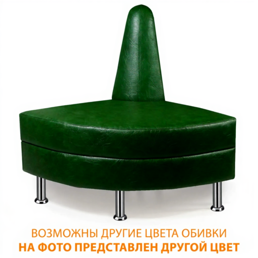 Диван наружный угол ДМн (кожзам Эконом белый)